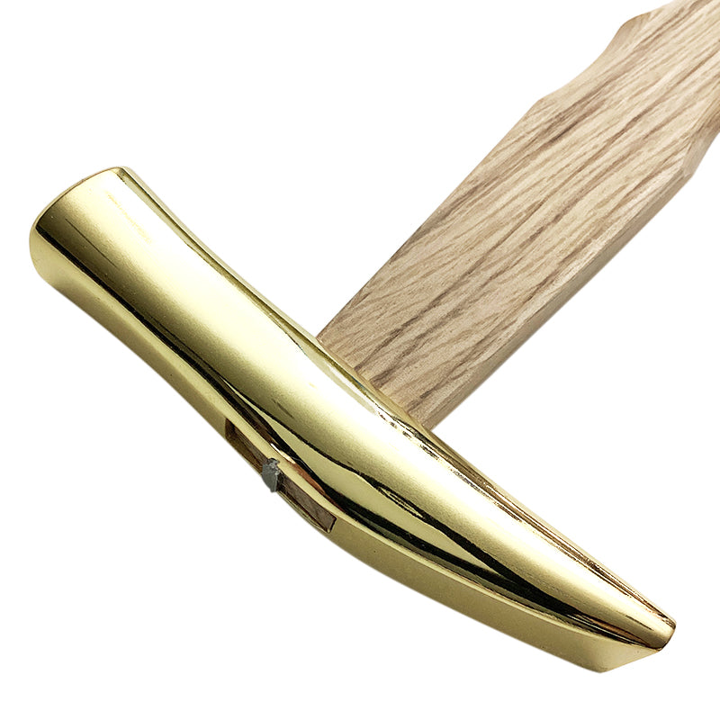 Marukin Sheet Metal Hammer, Stainless Burikiya 21mm, Wave-Curve, Gold, 250mm Short