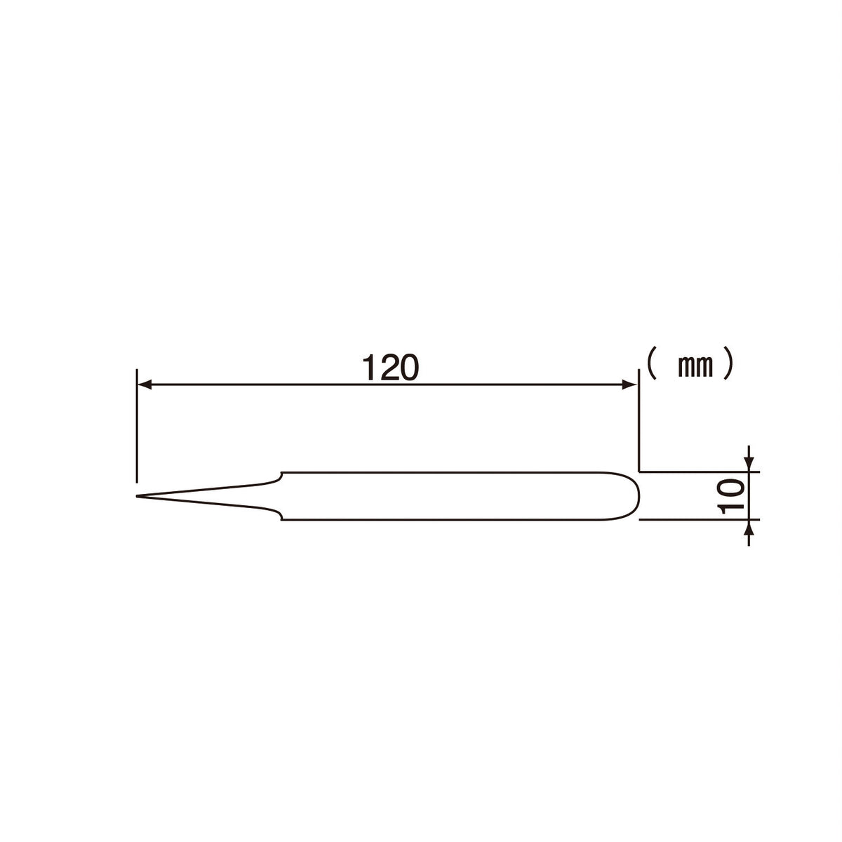 Engineer Titanium Tweezers Fine Point Type 120 mm PTN-02