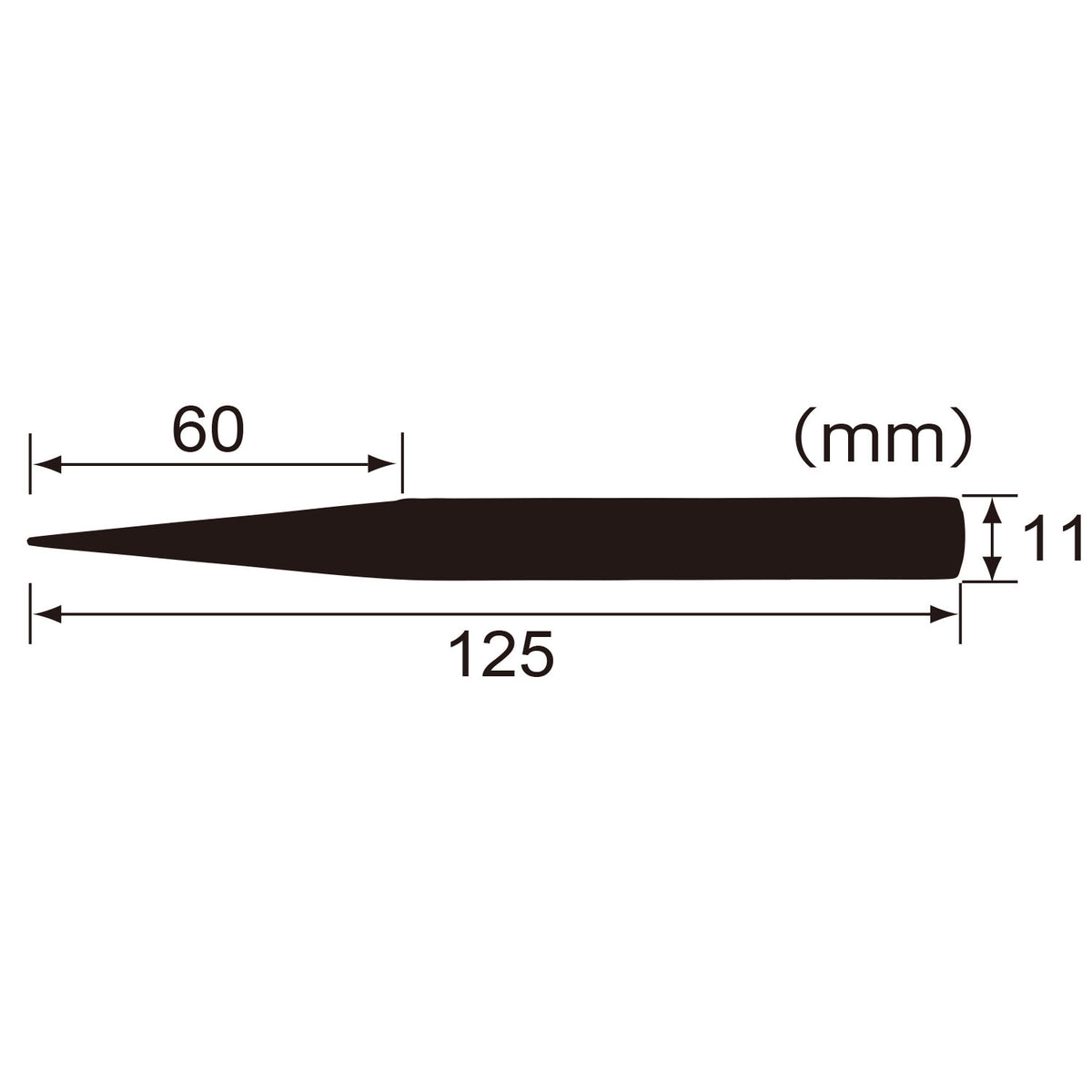 Engineer ESD Stainless Steel Tweezers Standard Type 125 mm PTZ-61