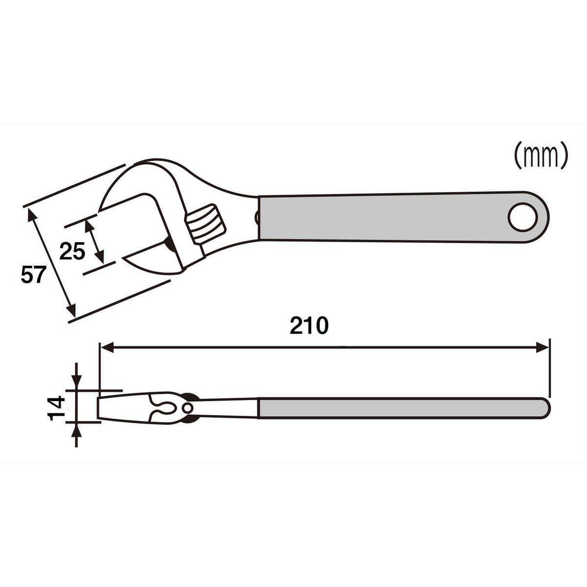 Engineer Adjustable Wrench 210 mm TWM-02