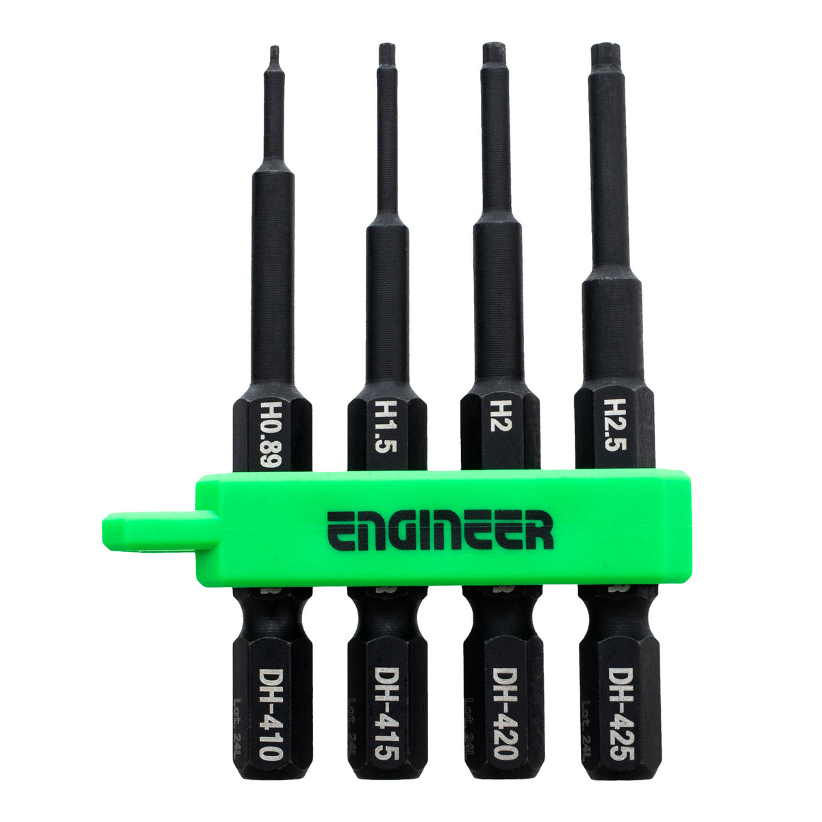 Engineer Hex Middle Bit 4-Piece Set 0.89 to 2.5 mm DH-402