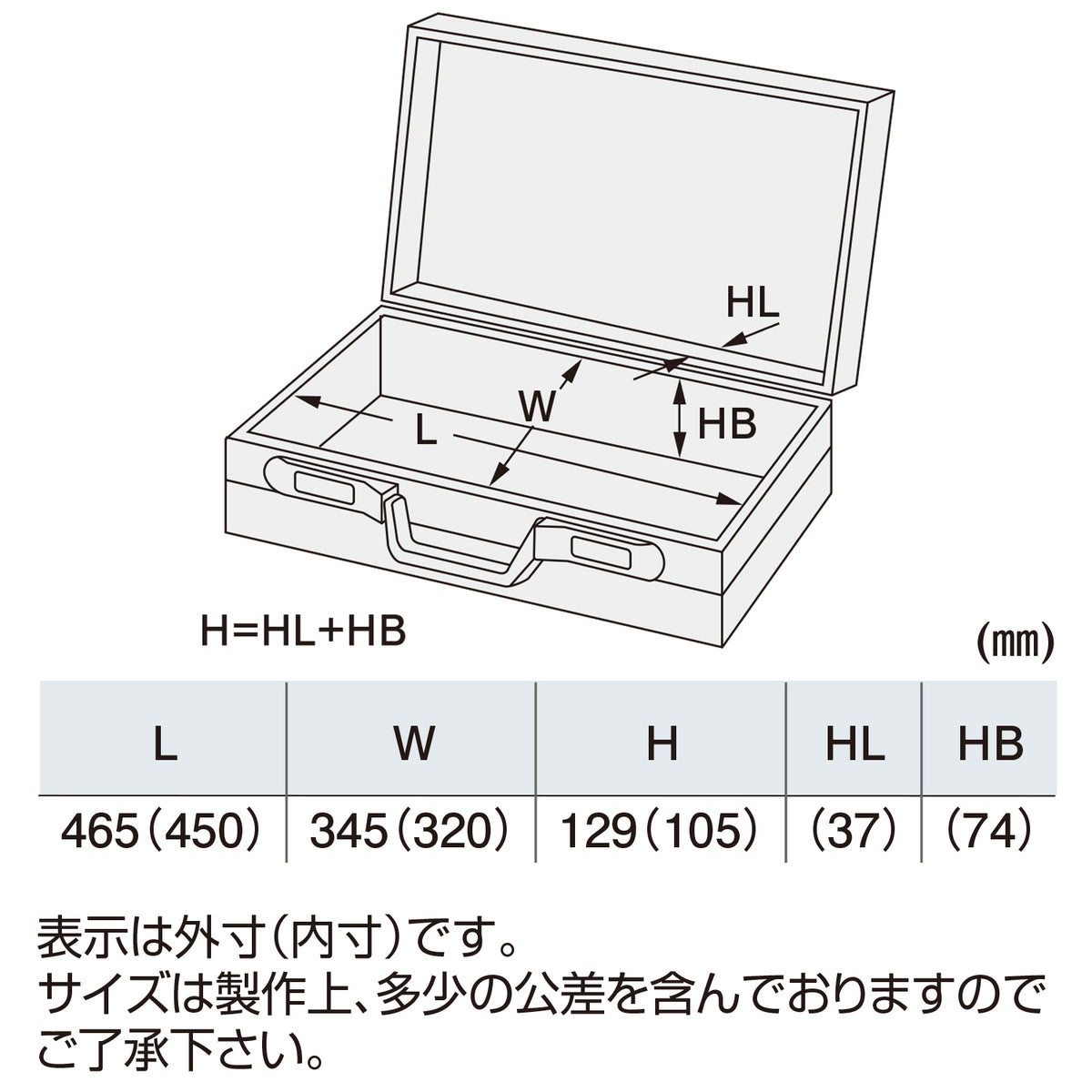 Engineer Wide Attache Tool Case 465 x 345 x 130 mm KA-22