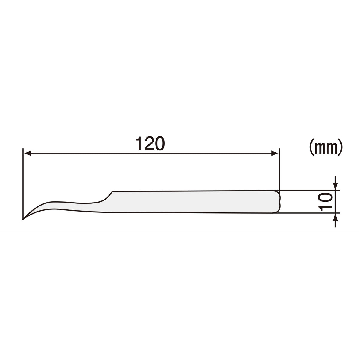Engineer Stainless Steel Tweezers Curved Type 120 mm PT-06