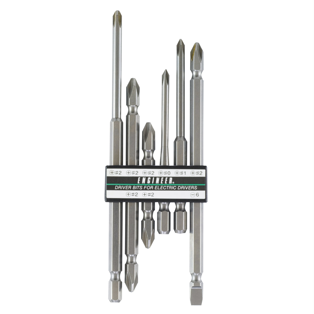 Engineer Screwdriver Bit 6-Piece Set Phillips and Slotted Double End and Stepped DR-16