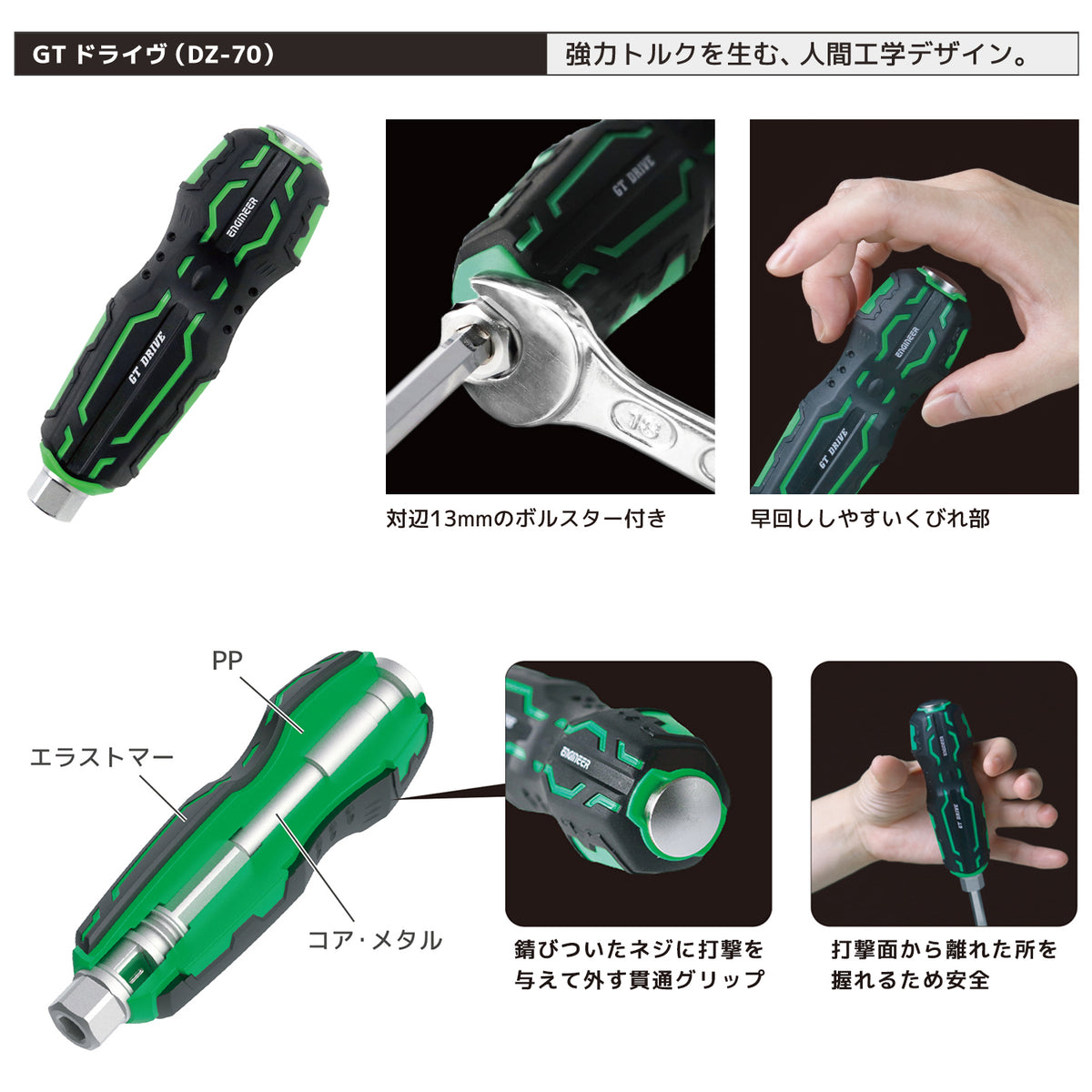 Engineer Combination Tool 9-Piece Screw Removal Set with Nejisaurus GTV DXZ-08