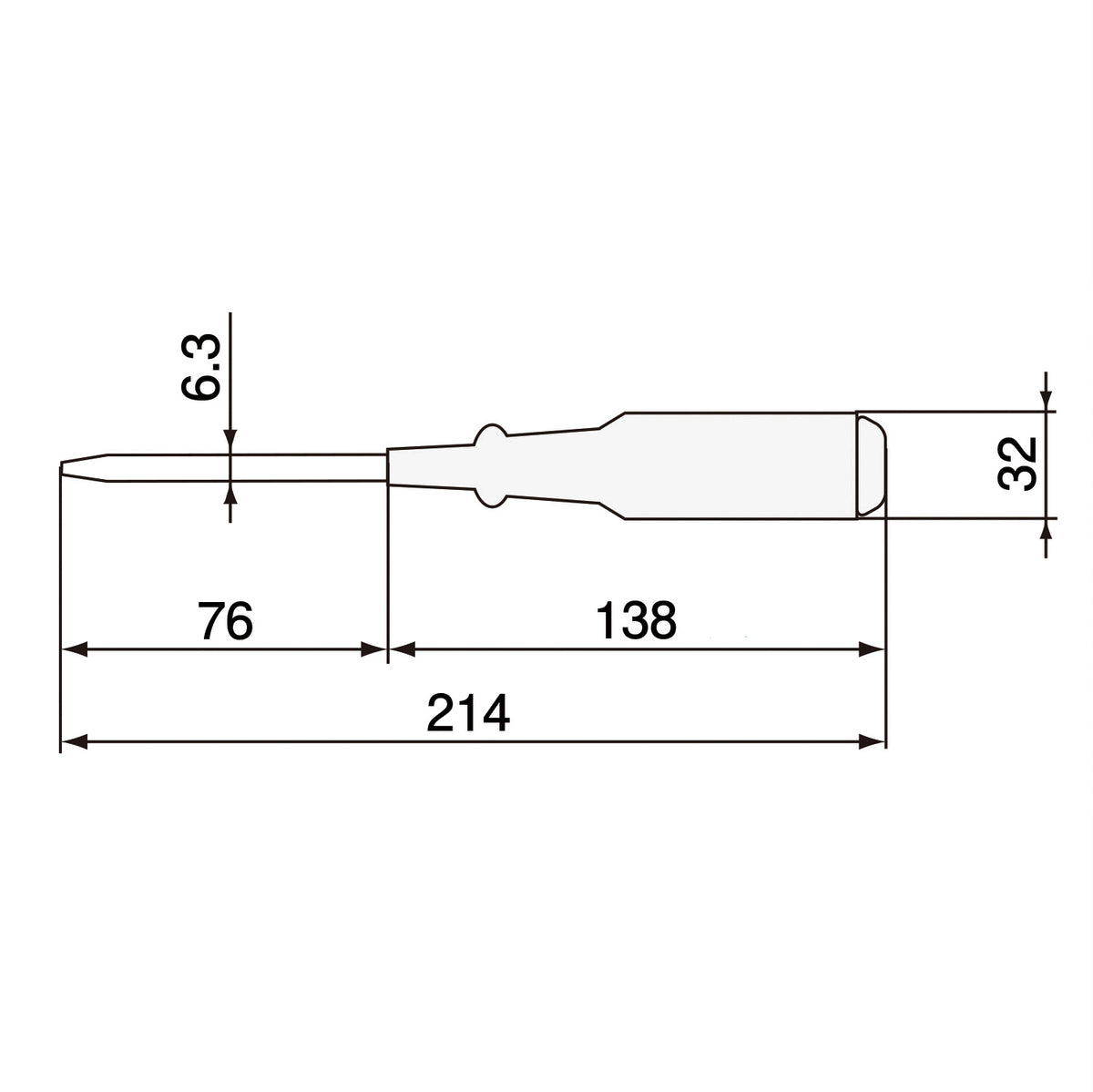 Engineer Pro Grip Screwdriver Phillips No.2 100 mm Shaft DG-04