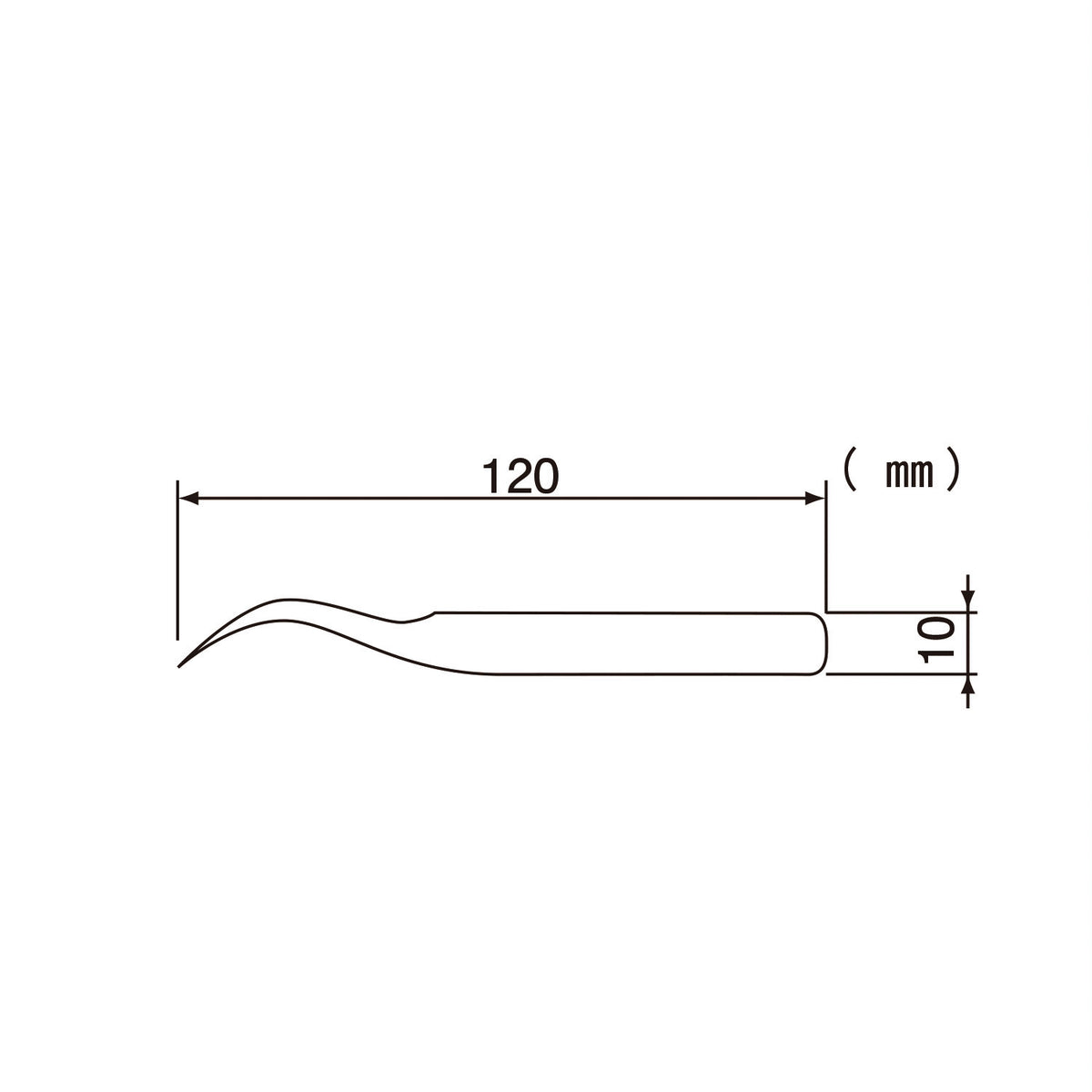 Engineer Titanium Tweezers Curved Type 120 mm PTN-03