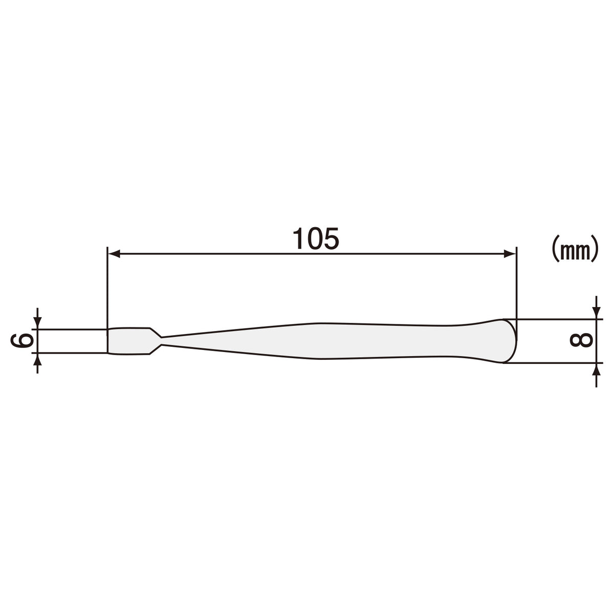 Engineer Stainless Steel Tweezers Flat Type 105 mm PT-15