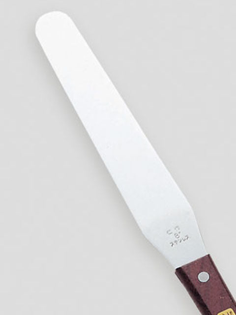 Nisaku Stainless Steel Spatula 200mm, Wood Handle No.430