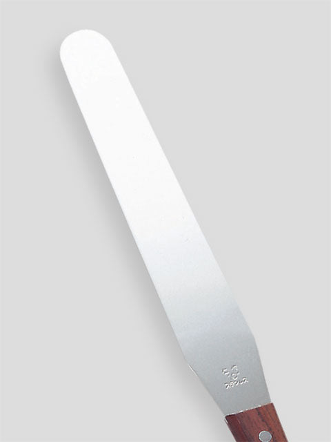 Nisaku Stainless Steel Spatula 250mm, Wood Handle No.440