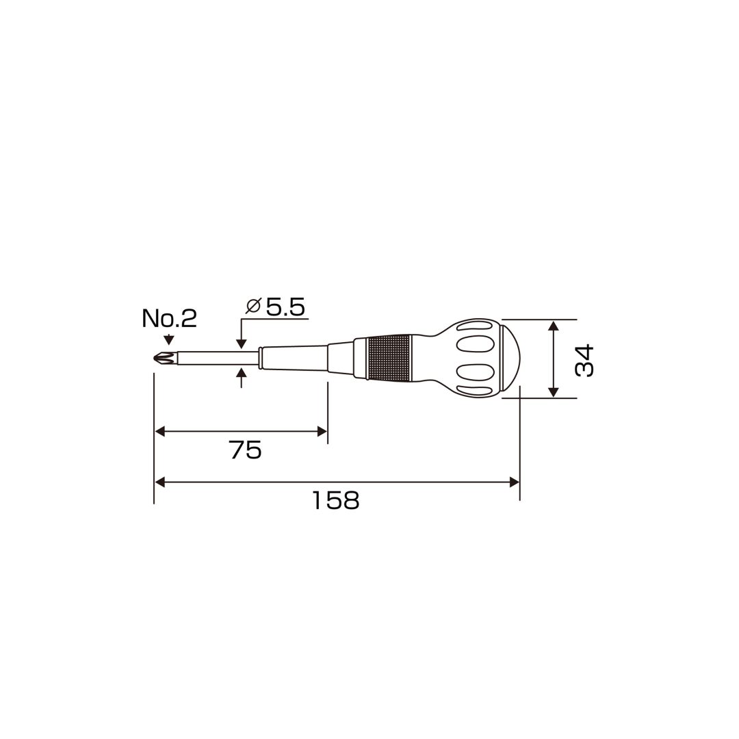 Anex Quick Electrician Screwdriver +2x75 1720