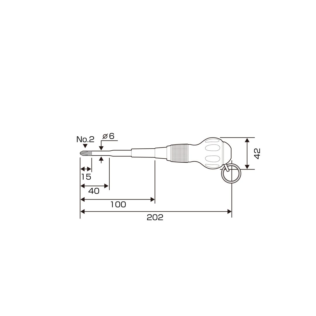 Anex Anti-Drop Slim Insulated Screwdriver +2x100 1785
