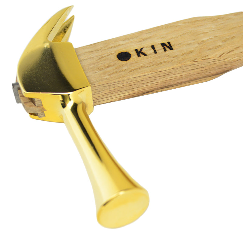 Marukin Kariwaku Hammer, Gold, Smooth Face, Small Head, Straight, 350mm