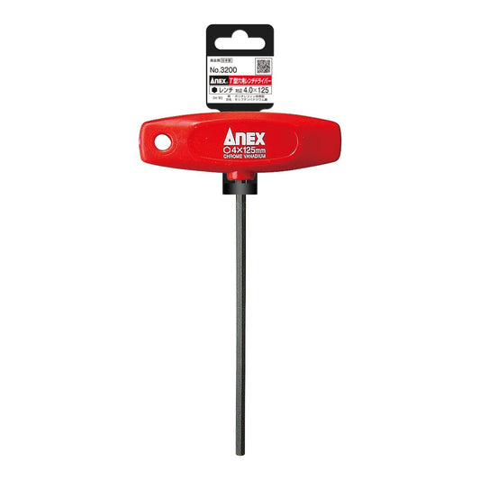 Anex T-Handle Hex Key Screwdriver H4x125 3200