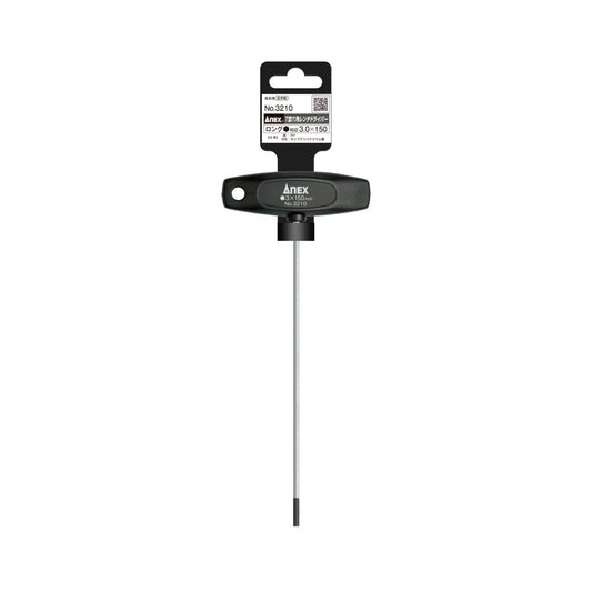 Anex T-Handle Hex Key Screwdriver Long Type H3.0x150 3210