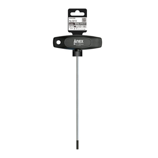 Anex T-Handle Hex Key Screwdriver Long Type H4.0x180 3210