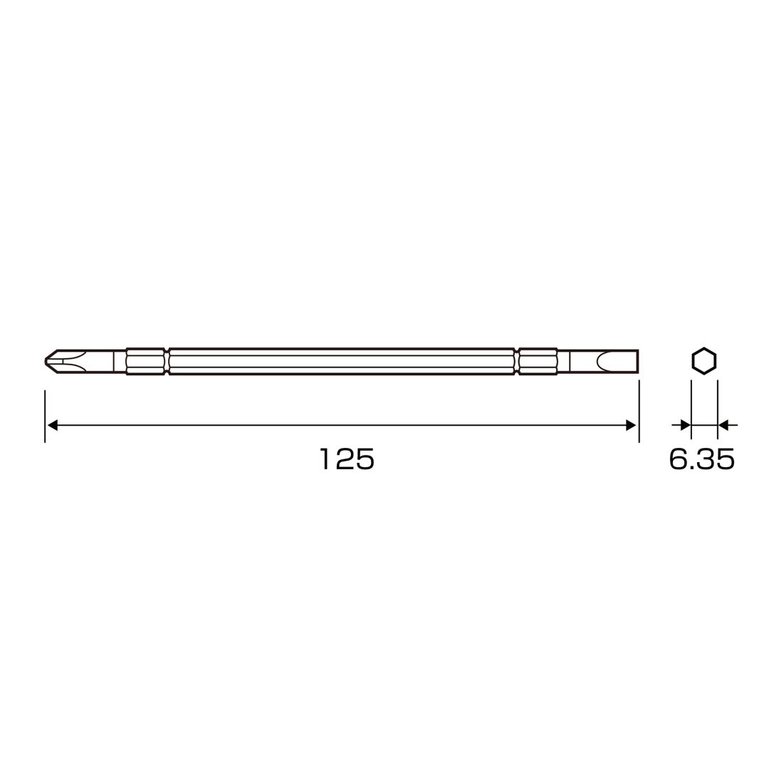 Anex Dedicated Bit for Super Action Grip Screwdriver+2x-6x125 3350-26W