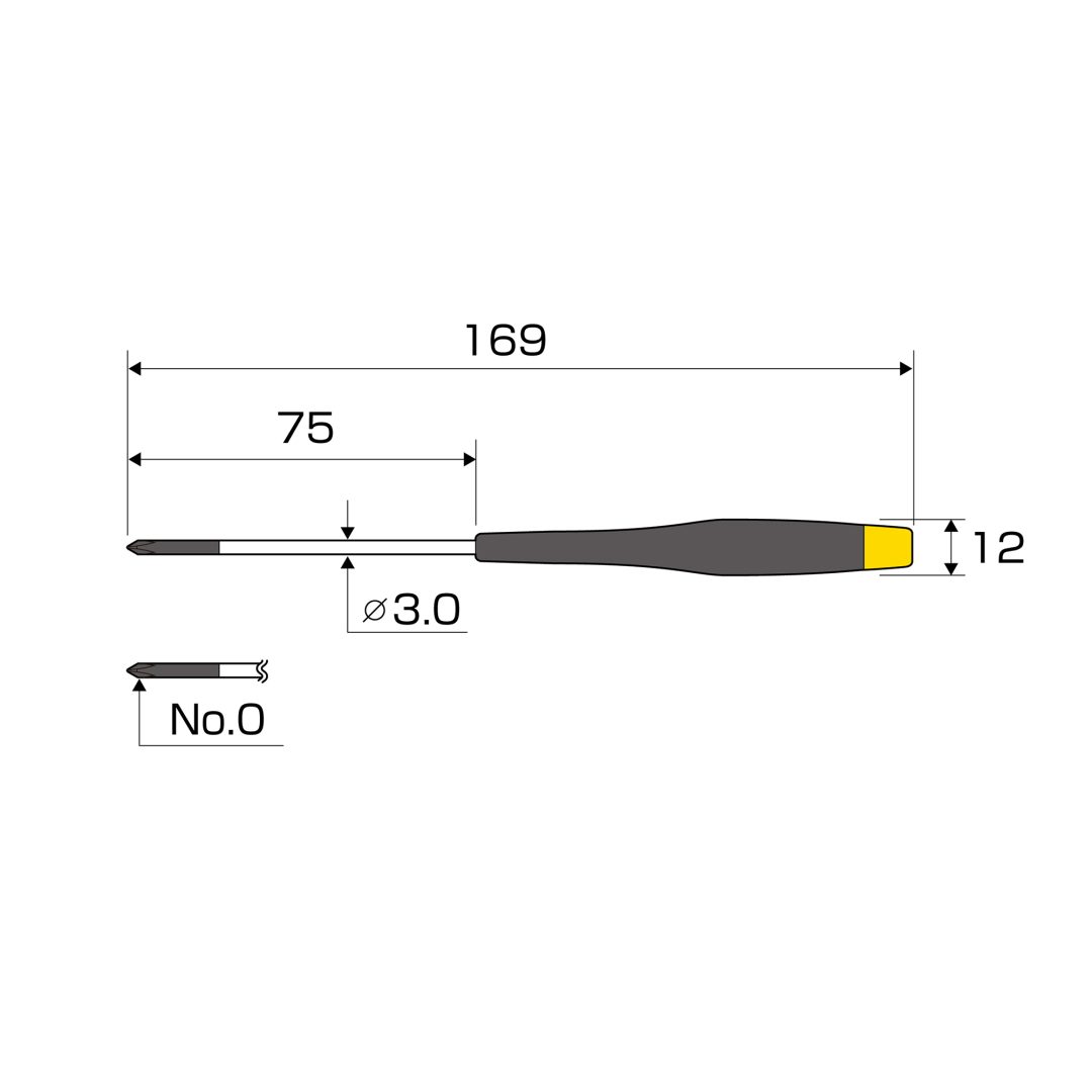 Anex ESD Precision Screwdriver +0x75 3450-ESD