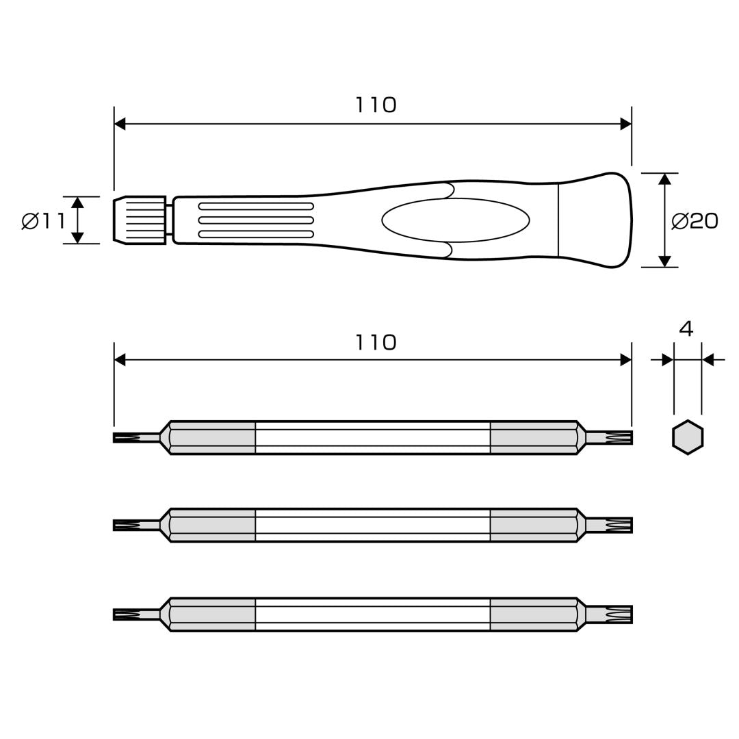 Anex Super Fit Precision Torx ScrewdriverSet 3602