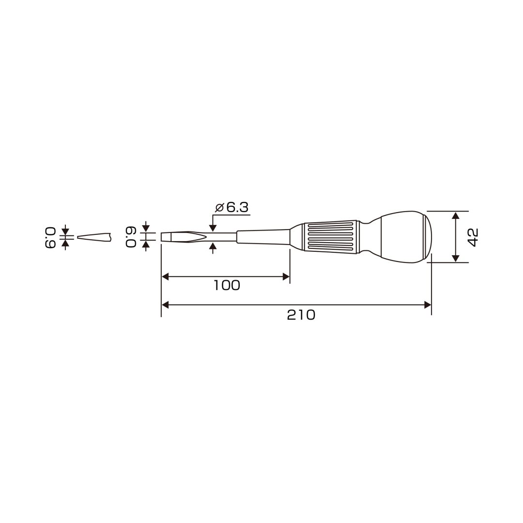 Anex Cushion Power Screwdriver Electrician Type -6x100 3700