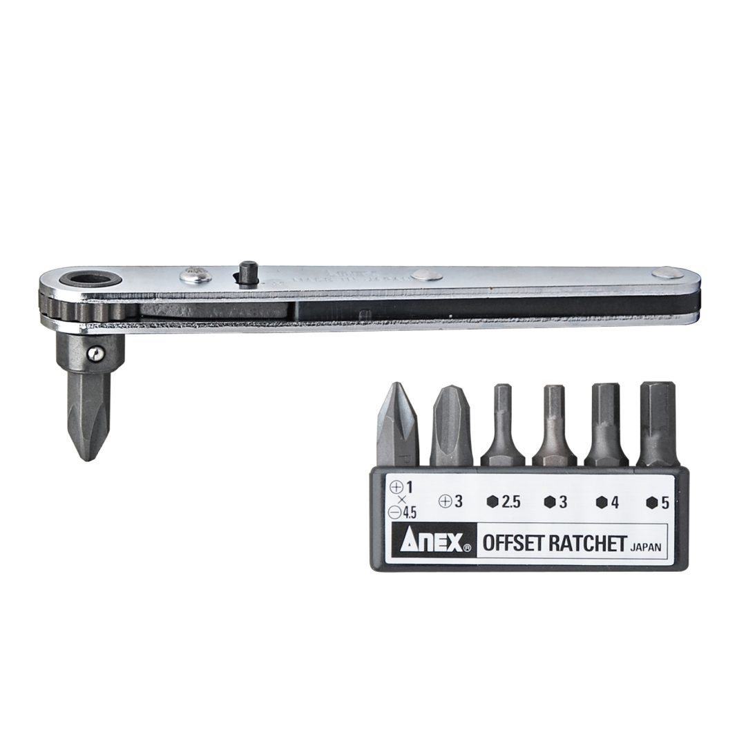 Anex Offset Ratchet Screwdriver 7-piece 417