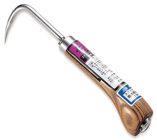 Nisaku Stainless Steel Root Rake, 1 Prong No.955