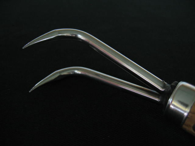 Nisaku Stainless Steel Root Rake, 2 Prong No.956