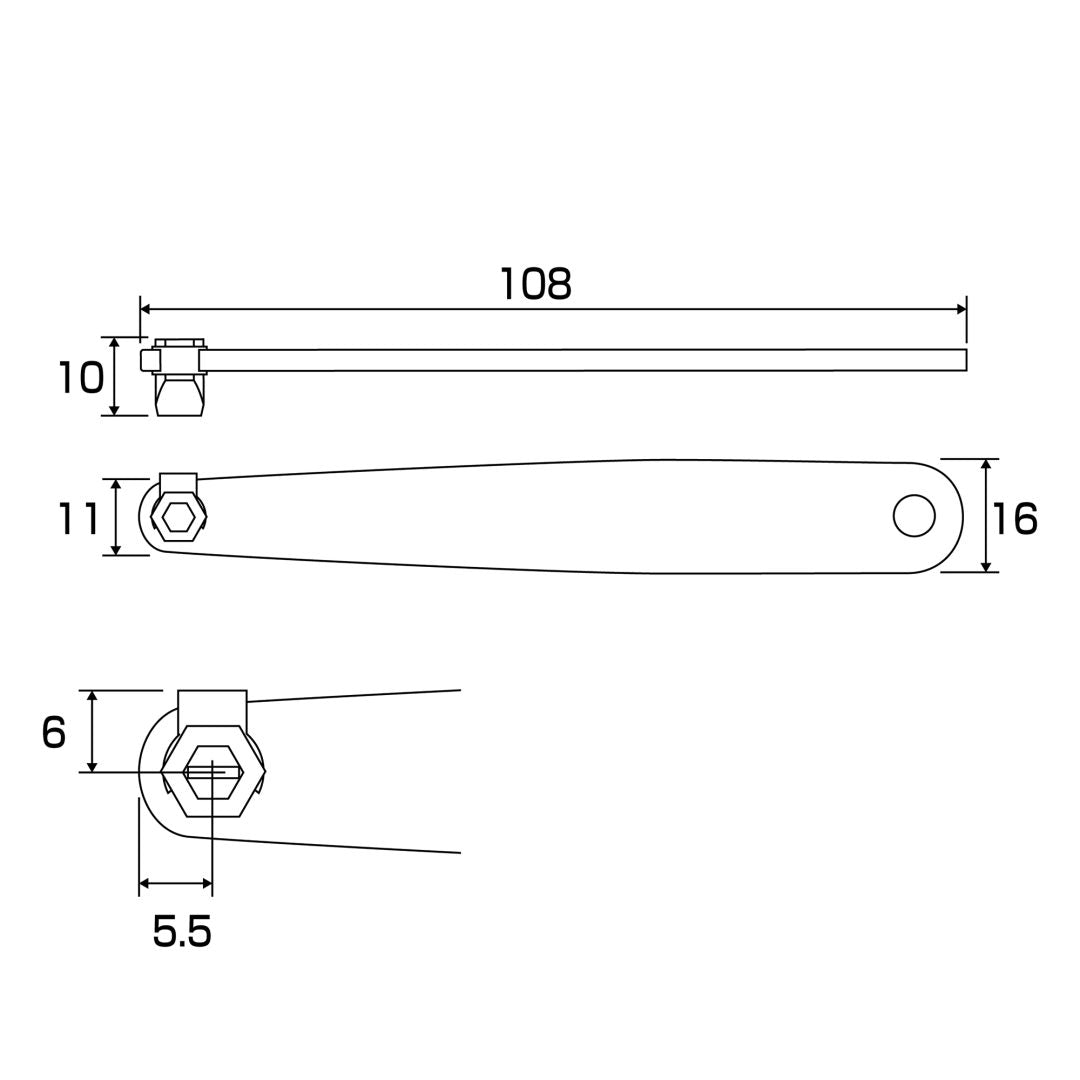 Anex Slim Offset Screwdriver -6x10 6102