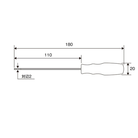 Anex Hex Key Screwdriver H2x110 6600