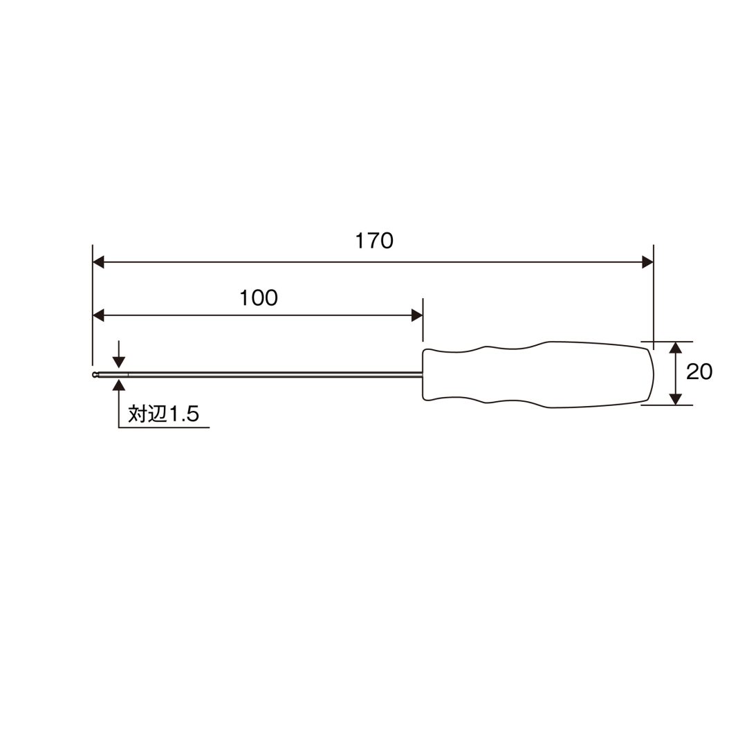Anex Ball-PointHex Key Screwdriver H1.5x100 6700