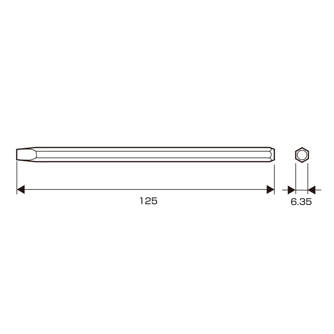 Anex Bit for Impact Screwdriver (for manual)-5x125 AK-22P