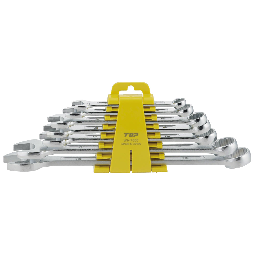 TOP Kogyo Combination Wrench Set with Holder, 7 Pieces, 8 to 19mm CW-7000