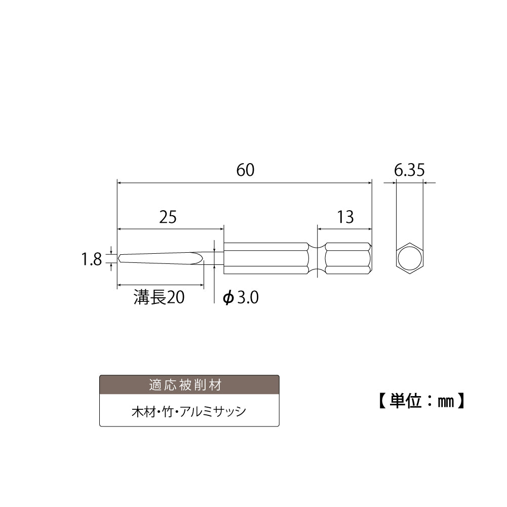 TOP Kogyo Hex Shank Mini Tapered Pilot Drill Bit 3.0mm ETK-3.0S