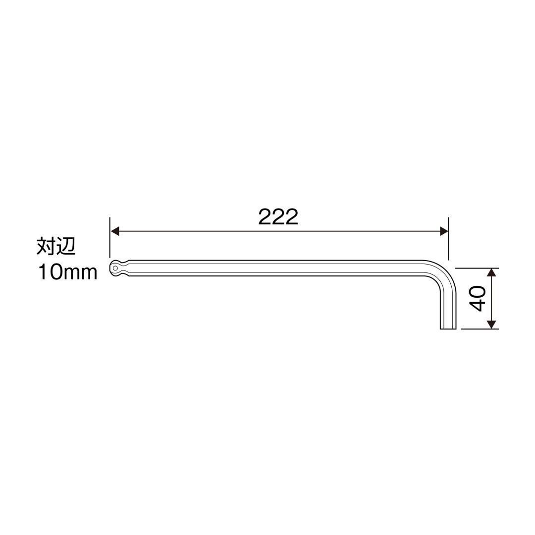 Anex Ball-Point Hex Wrench H10xBP10mm HB1-10