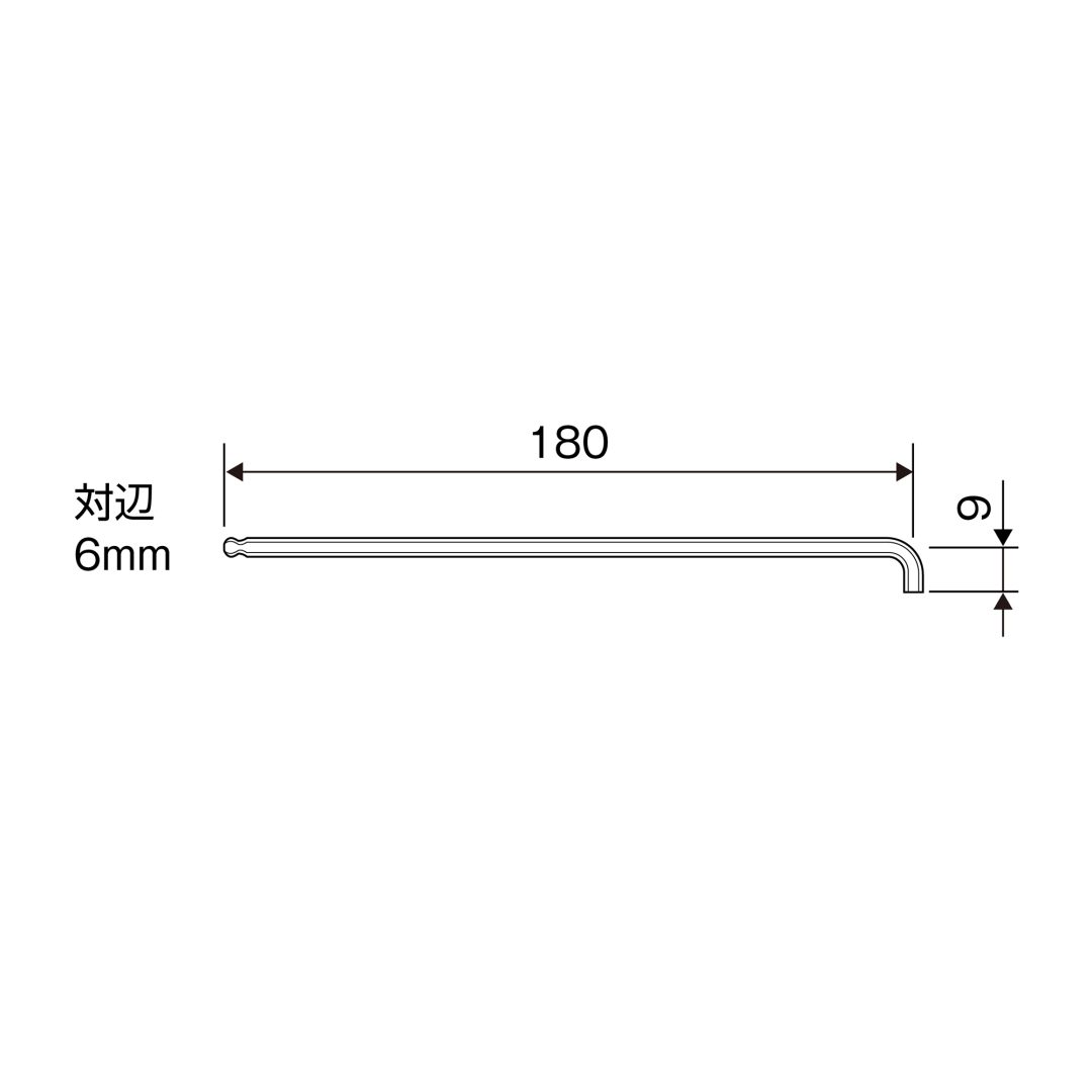 Anex Slim Ball-Point Hex Wrench H6mmxBP6mm HB2-6