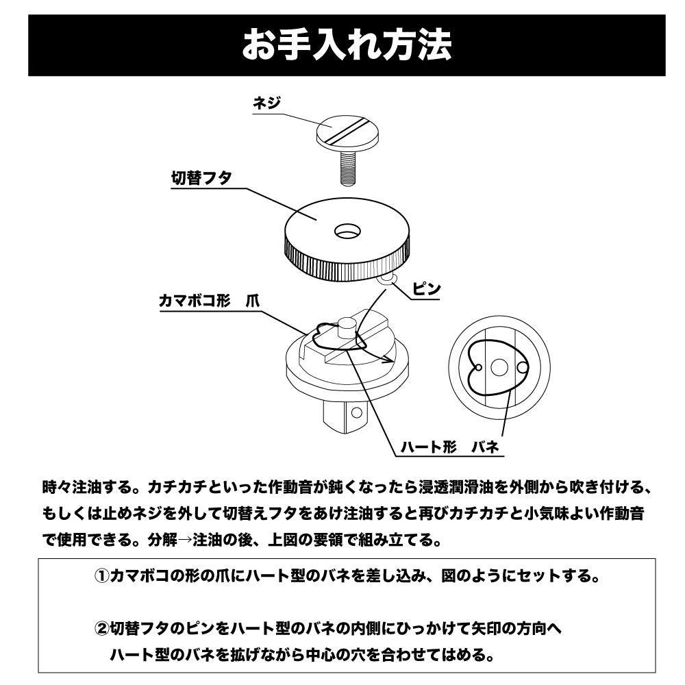 TOP Kogyo Ratchet Handle 12.7mm Drive RH-4