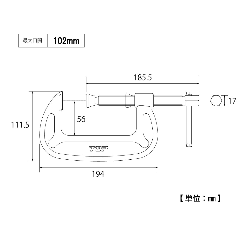 TOP Kogyo Barco-Type Clamp Max Opening 102mm SC-100