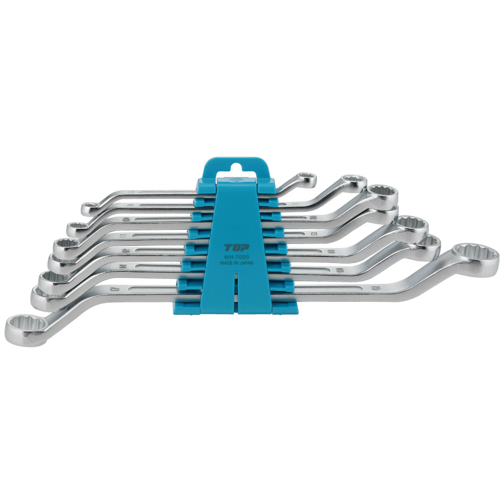 TOP Kogyo Double Box-End Wrench Set with Holder 5.5 x 7 to 17 x 19mm TM-7000