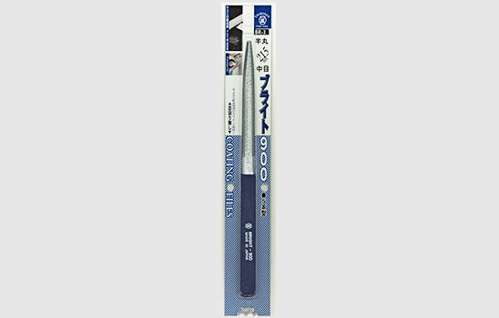 Tsubosan Bright-900 Needle File Half Round Medium 215 mm BR3