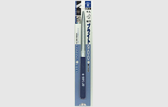 Tsubosan Bright-900 Needle File Half Round Fine 215 mm BR4