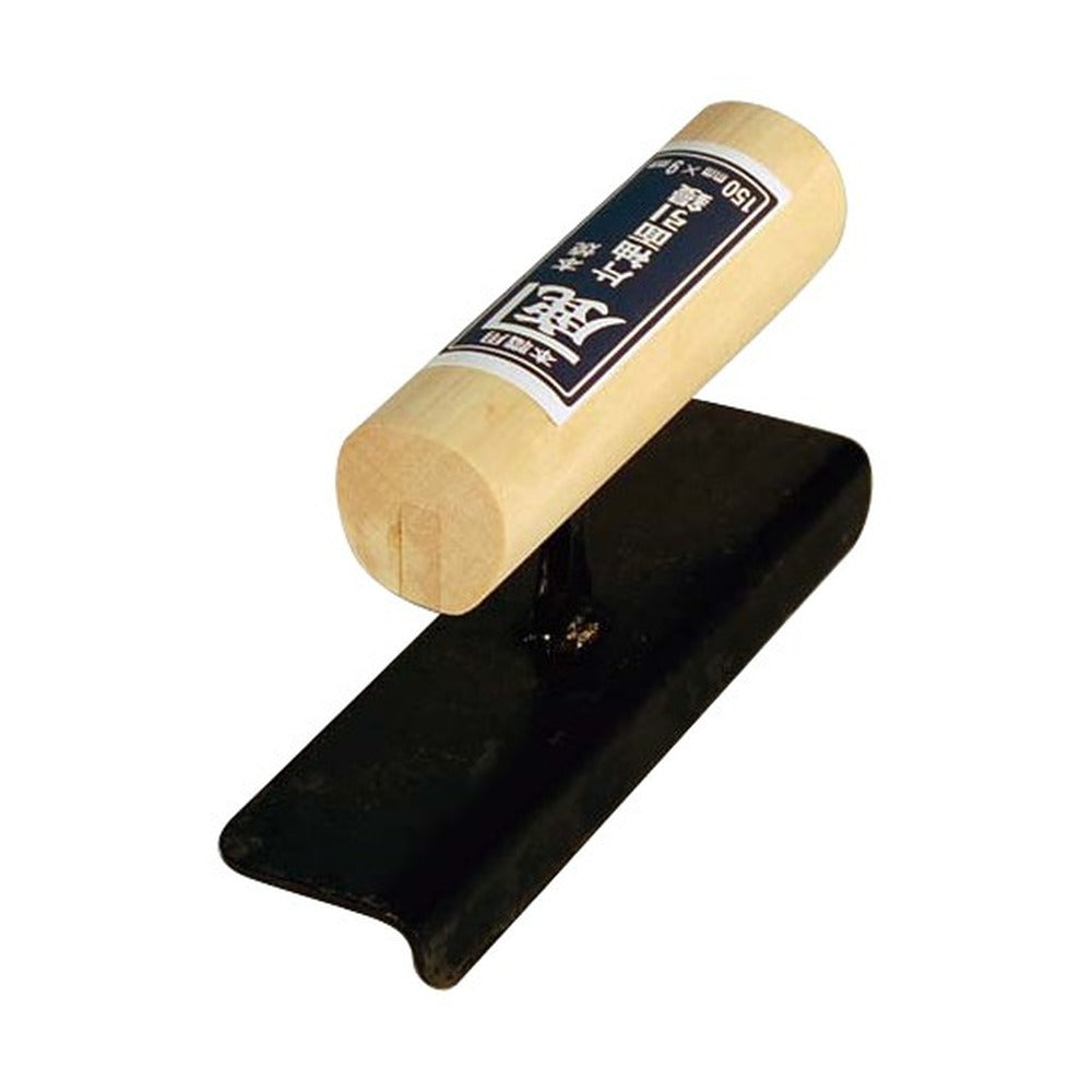 Kaneshika Honyaki Center-Neck Single-Wing Edging Trowel 150mm R6mm #13650601511