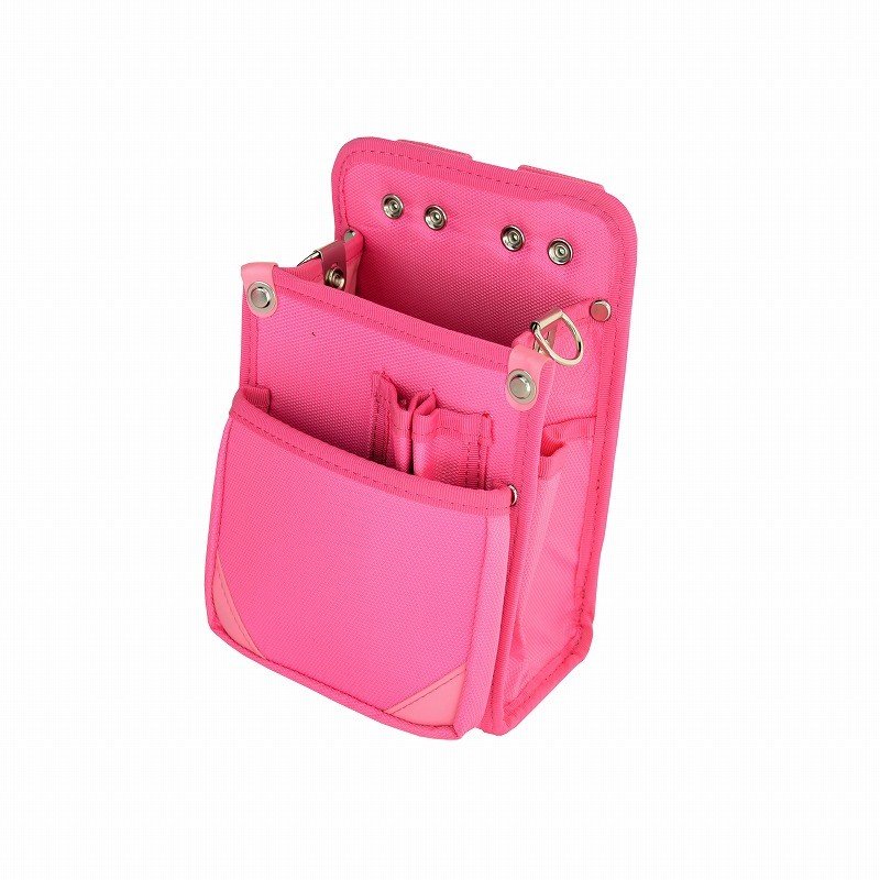 Marukin Nylon Waist Pouch with Inner Pocket, 2-Tier, Type B II, Pink
