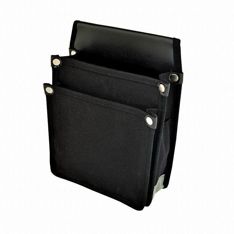 Marukin Canvas Waist Pouch with Inner Pocket, Black YK-01