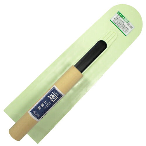 Kaneshika New Floor Trowel Plastic Rounded Tip Wooden Handle 400mm #12024000000
