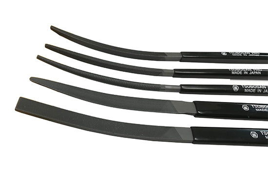 Tsubosan Pro Deburring File Boat-Shaped Medium 185 mm Set of 10 STS1002