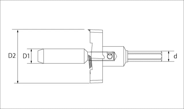 Star-M T.C.T. Replaceable Blade Counterbore Bit - No Drill: Guide x Cutter 15X60 28K-1560