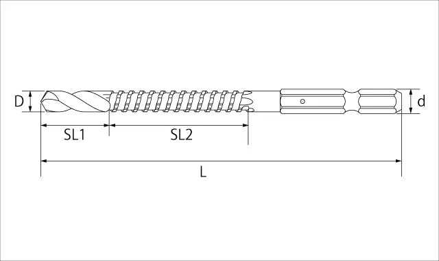 Star-M Hex Shank Drill Saw 6mm 502X-060