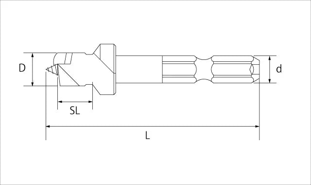 Star-M Dowel Bit with Hexagon Shank 9(8.5) 70X-090