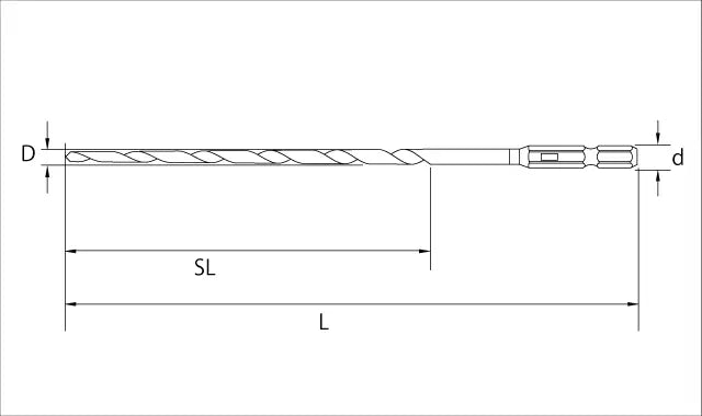 Star-M Long Taper Point Bit (Hex Shank) 4mm 75L-040