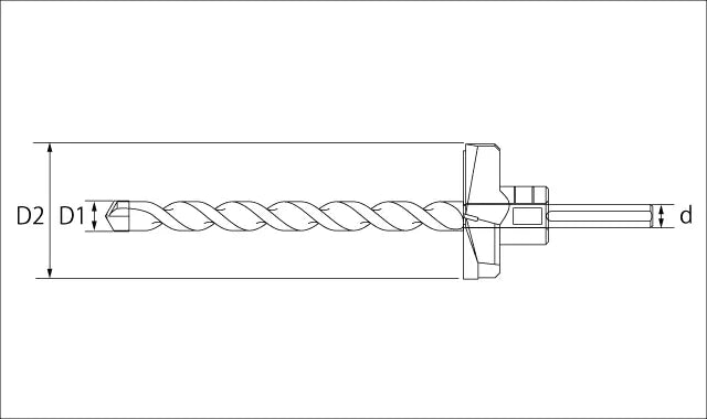 Star-M T.C.T. Counterbore Bit for ALC - With Drill, No Guide: Drill x Cutter 13X60 80T-1360